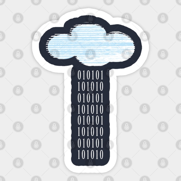 Binary Rain Sticker by INLE Designs